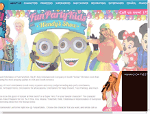 Tablet Screenshot of funpartykids.com